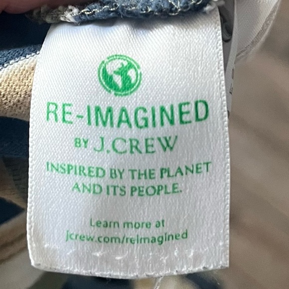 J. Crew Green and Cream Striped Tee - Picture 4 of 8